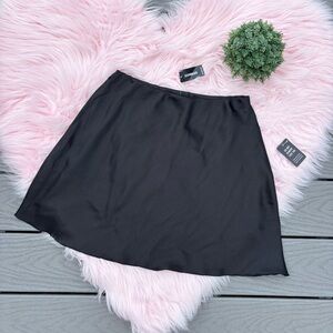 Express Black Satin Skirt